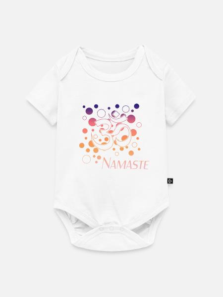 Namaste Om - Baby Premium Kurzarmbody - Weiß