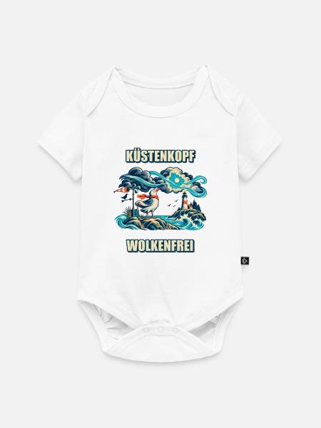 Küstenkopf, wolkenfrei - Baby Premium Kurzarmbody - Weiß