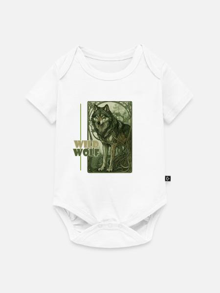 Jugendstil-Wildwolf - Baby Premium Kurzarmbody - Weiß