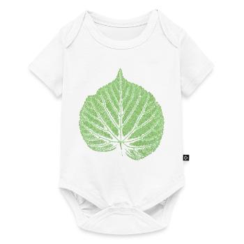 Blatt Linde / Lindenblatt - Natur & Wald  - Baby Premium Kurzarmbody - Weiß - Vorne
