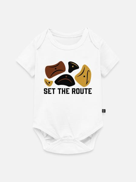 Klettergriffe Boulder Logo - Baby Premium Kurzarmbody - Weiß