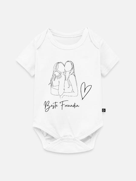 Minimalistiches Design - Baby Premium Kurzarmbody - Weiß