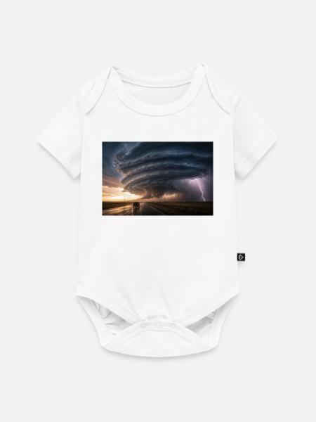Epischer Sturm & Blitz - Baby Premium Kurzarmbody - Weiß