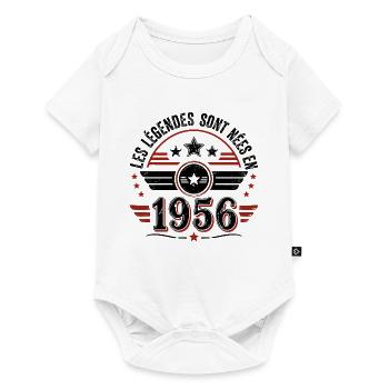Die Legends wurden 1956 gegründet - Baby Premium Kurzarmbody - Weiß - Vorne