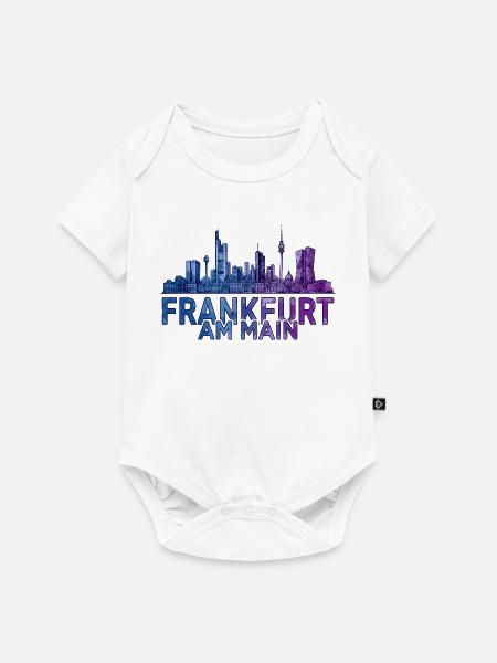 Frankfurt am Main Skyline - Baby Premium Kurzarmbody - Weiß