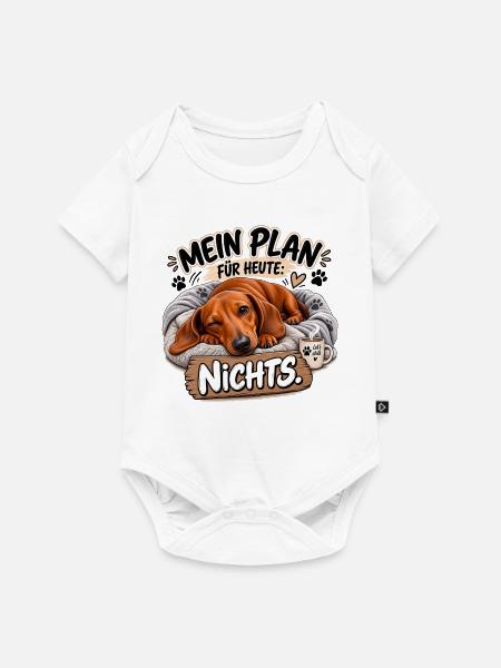Mein Plan Heute: Nichts - Baby Premium Kurzarmbody - Weiß