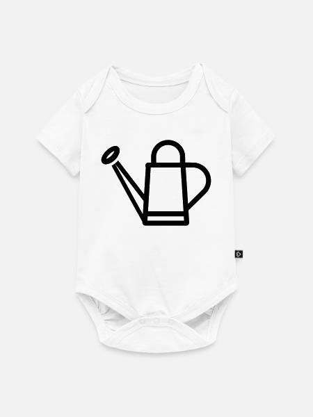 Gießkanne - Baby Premium Kurzarmbody - Weiß