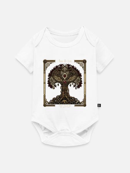 Mechanischer Lebensbaum - Baby Premium Kurzarmbody - Weiß