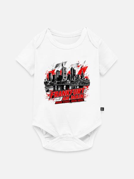 Frankfurt - Baby Premium Kurzarmbody - Weiß