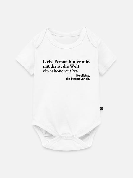 An Die Person Hinter Mir Liebe Person Hinter Mir  - Baby Premium Kurzarmbody - Weiß