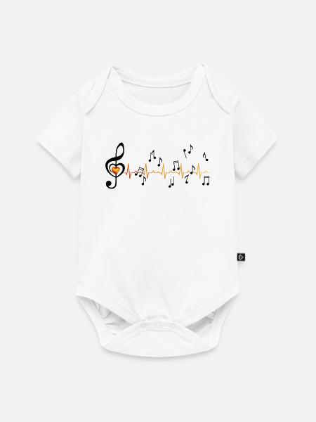 Motiv_Musik - Baby Premium Kurzarmbody - Weiß