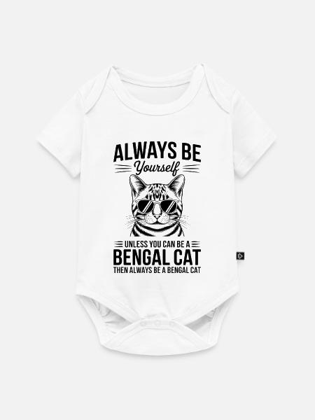 Bengalkatze Spruch Katze Witz Bengalkatze Geschenk - Baby Premium Kurzarmbody - Weiß