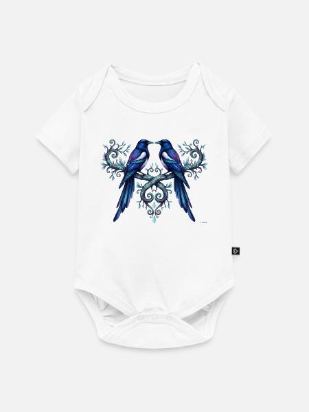 Keltische Elstern-Runen-Design. - Baby Premium Kurzarmbody - Weiß