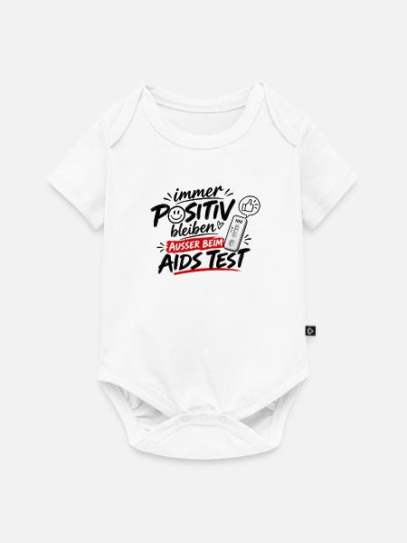 Positiv bleiben - Baby Premium Kurzarmbody - Weiß