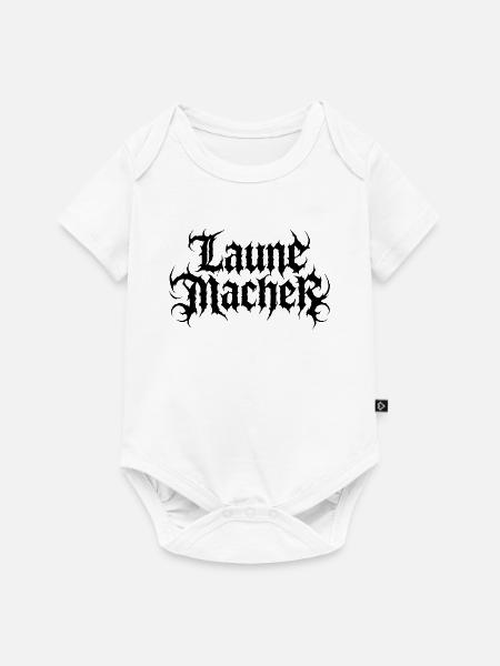 Laune Macher Black Label - Baby Premium Kurzarmbody - Weiß