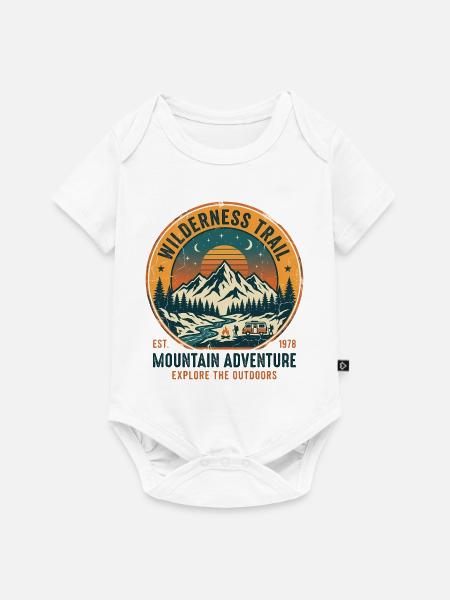 Wilderness Trail Mountain Adventure - Baby Premium Kurzarmbody - Weiß