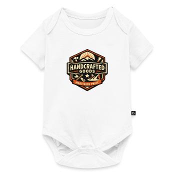Handgemachtes Abzeichen Stolz - Baby Premium Kurzarmbody - Weiß - Vorne