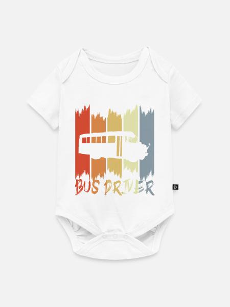 Retro Busfahrer - Baby Premium Kurzarmbody - Weiß