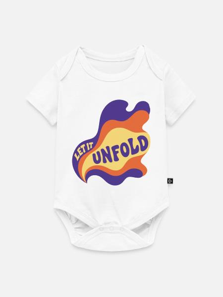 Let It Unfold Psychedelic - Baby Premium Kurzarmbody - Weiß