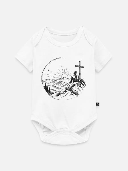 Wanderin auf dem Gipfel - Baby Premium Kurzarmbody - Weiß