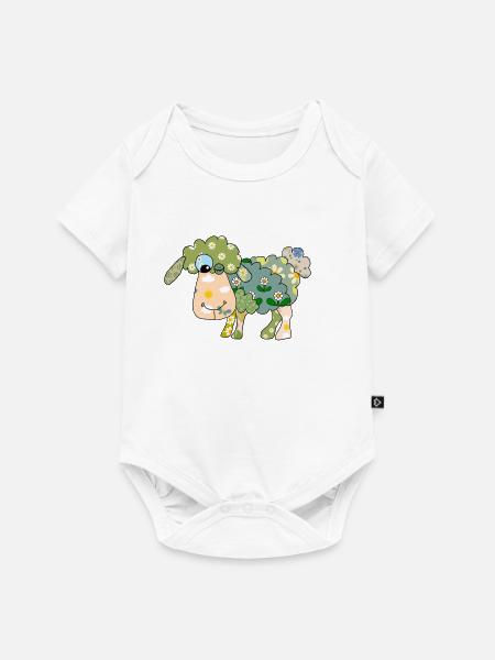 Verruecktes_buntes_Schaf - Baby Premium Kurzarmbody - Weiß