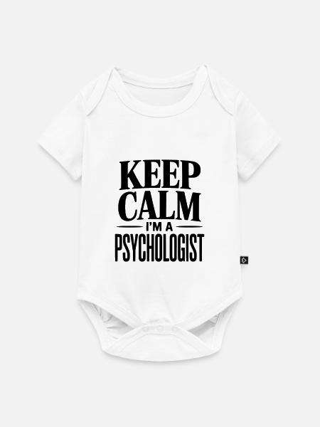Bleib ruhig. Ich bin Psychologe. - Baby Premium Kurzarmbody - Weiß