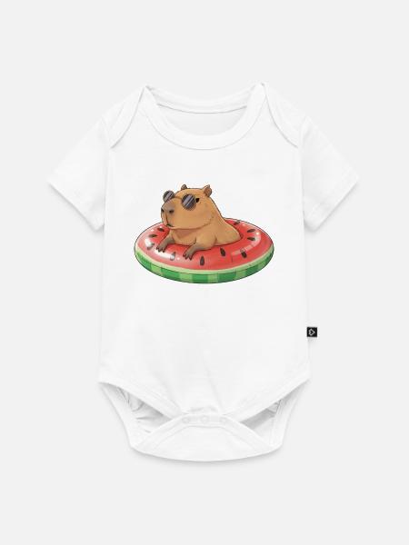 Capybara - Baby Premium Kurzarmbody - Weiß