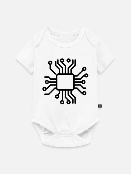 Elektronische Leiterplatten - Baby Premium Kurzarmbody - Weiß