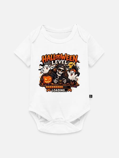 Halloween Level – Spooky Gaming Design - Baby Premium Kurzarmbody - Weiß