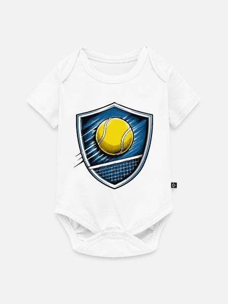 Tennis Shield Emblem - Baby Premium Kurzarmbody - Weiß