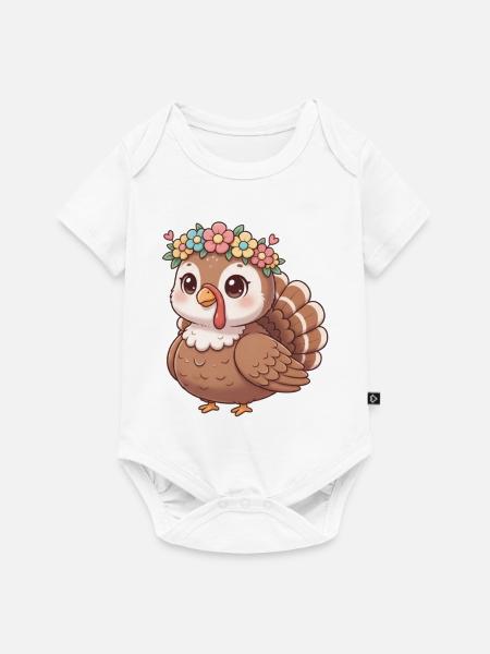 Truthahn  - Baby Premium Kurzarmbody - Weiß