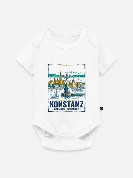 Konstanz Germany Bodensee Skyline Novelty For - Baby Premium Kurzarmbody - Weiß