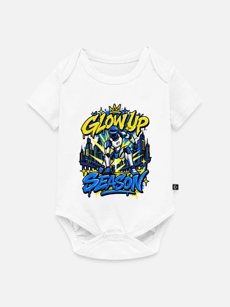 Athlete Robot: Brillo-Saison - Baby Premium Kurzarmbody - Weiß