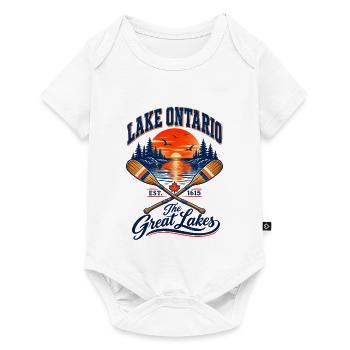 Lake Ontario Great Lakes - Baby Premium Kurzarmbody - Weiß - Vorne