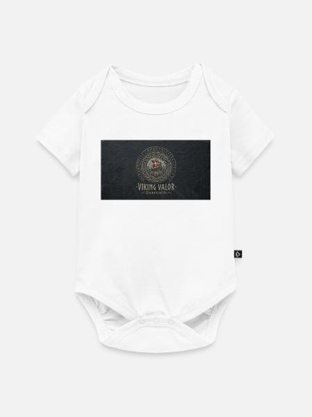 Viking Valor Danmark Emblem - Baby Premium Kurzarmbody - Weiß