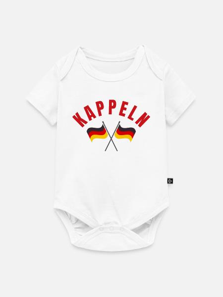 Kappeln Kreuzende Deutsche Flaggen - Baby Premium Kurzarmbody - Weiß