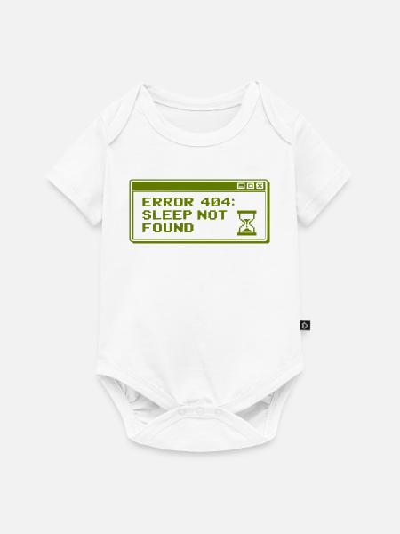 404 Schlaf NichtGefunden - Baby Premium Kurzarmbody - Weiß