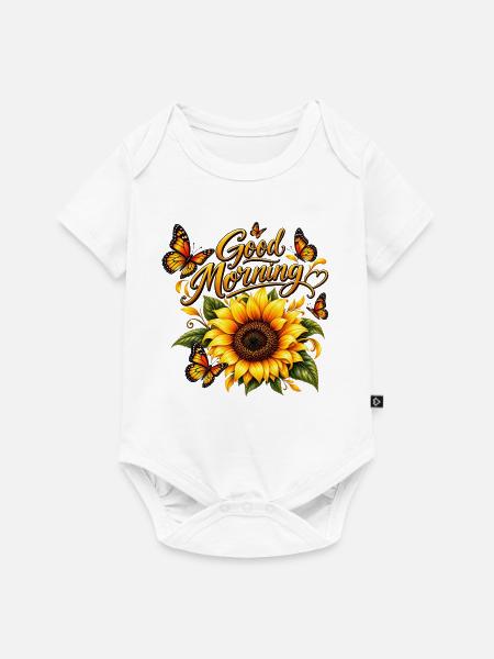 Good morning - Baby Premium Kurzarmbody - Weiß