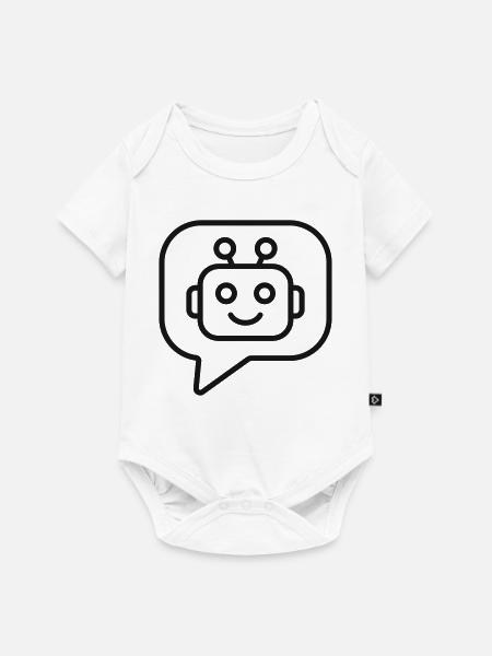 KI-Chatbot-Zeilen-Symbol - Baby Premium Kurzarmbody - Weiß