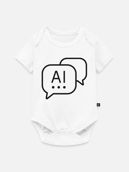 KI-Gesprächszeilen-Symbol - Baby Premium Kurzarmbody - Weiß