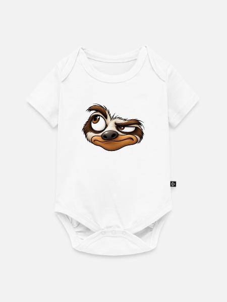 Sloth Side Eye - Baby Premium Kurzarmbody - Weiß