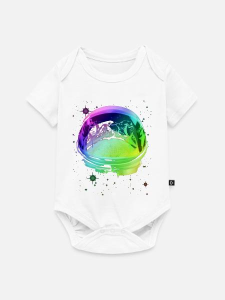 Weltraumfroschhelm - Baby Premium Kurzarmbody - Weiß