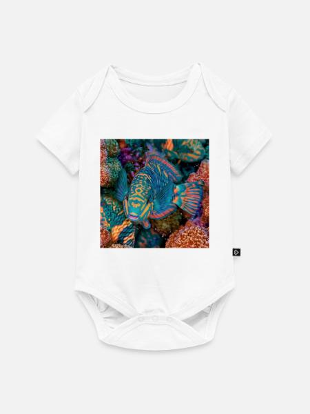 Meeresregenbogenpapageienfisch - Baby Premium Kurzarmbody - Weiß