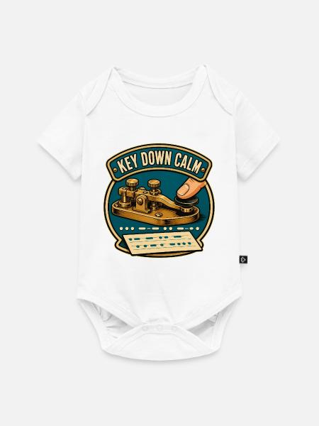 KEY DOWN CALM - Baby Premium Kurzarmbody - Weiß
