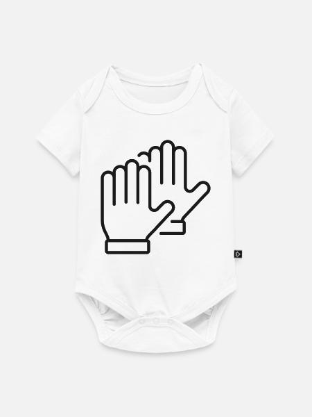 Symbol der Schutzhandschuhe - Baby Premium Kurzarmbody - Weiß