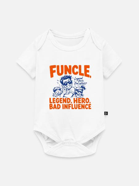 Funcle - Fun Uncle - Baby Premium Kurzarmbody - Weiß