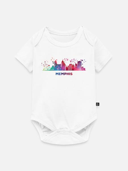 Memphean Skyline Memphis - Baby Premium Kurzarmbody - Weiß