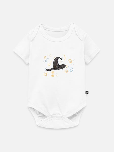 Hexenhut Funkenzauber - Baby Premium Kurzarmbody - Weiß