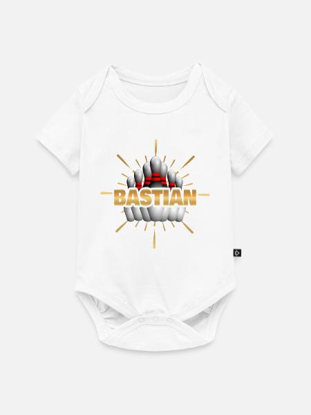 Bastian als Kegelchampion - Baby Premium Kurzarmbody - Weiß