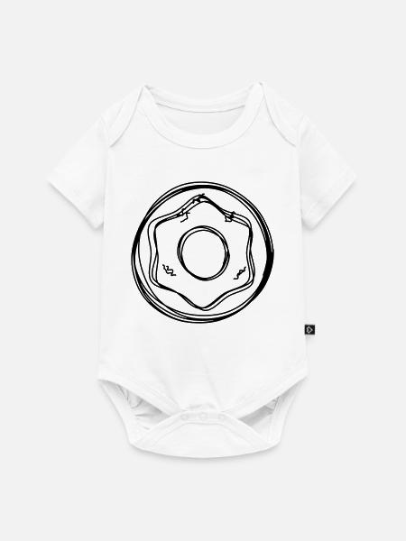 Donut handgezeichnet - Baby Premium Kurzarmbody - Weiß